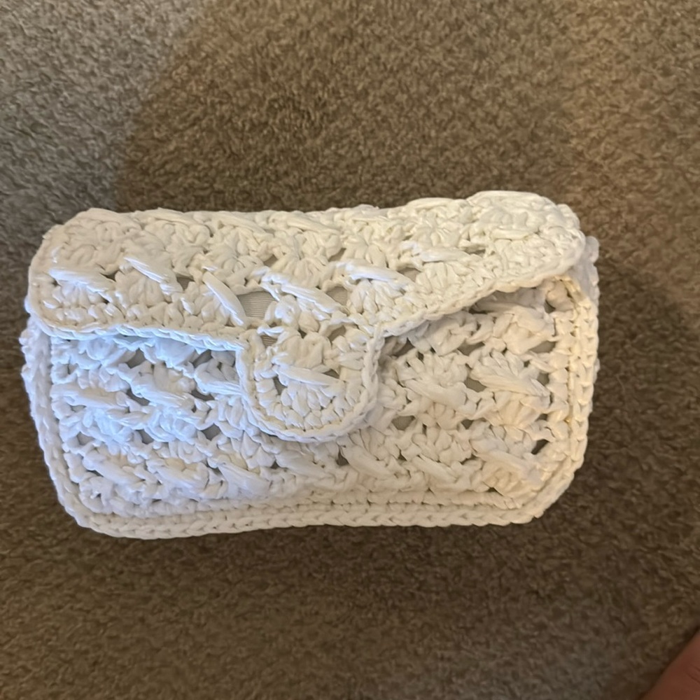 Caterina bertini bag - white crochet